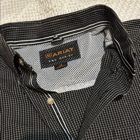 Ariat Pro Series Black Casual Button Down Shirt - Picture 4 of 11